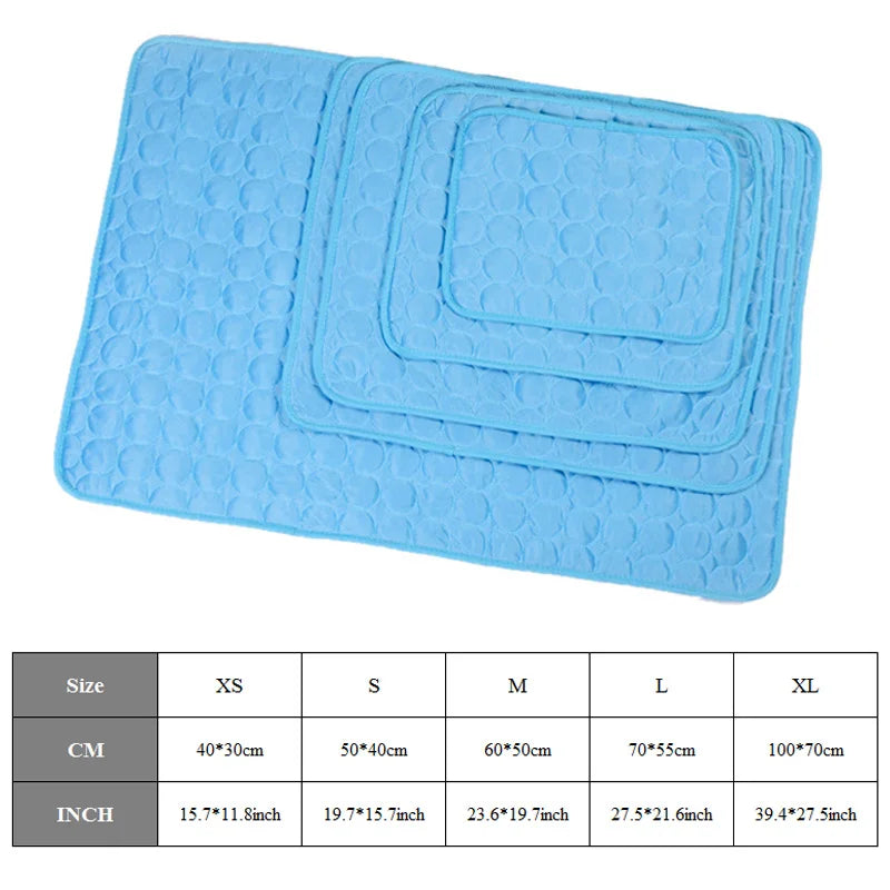 Cooling Dog Bed - Washable, Breathable Mat in 5 Sizes for Small to Large Dogs and Cats