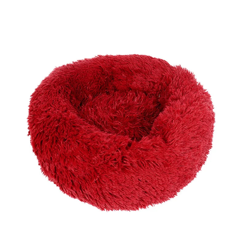 Luxury Calming Pet Bed - Washable Donut Sofa with Removable Fluffy Cushion for Dogs and Cats