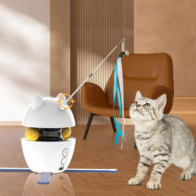 4-in-1 Interactive Cat Toy with Laser & LED