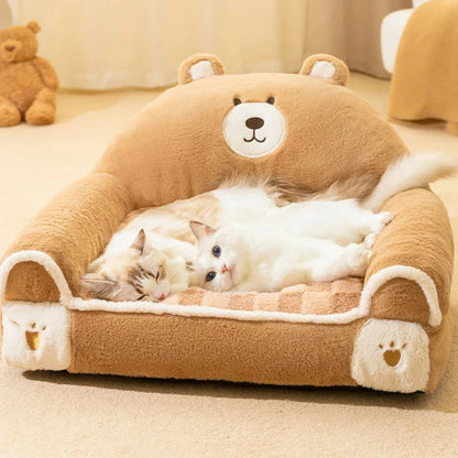 Cozy Winter Pet Bed - Plush Thicken Bed for Small Dogs and Cats