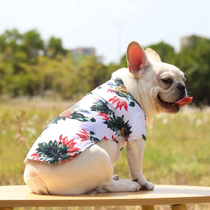 Hawaiian Style Dog Shirt - Summer Clothes for Small to Medium Dogs