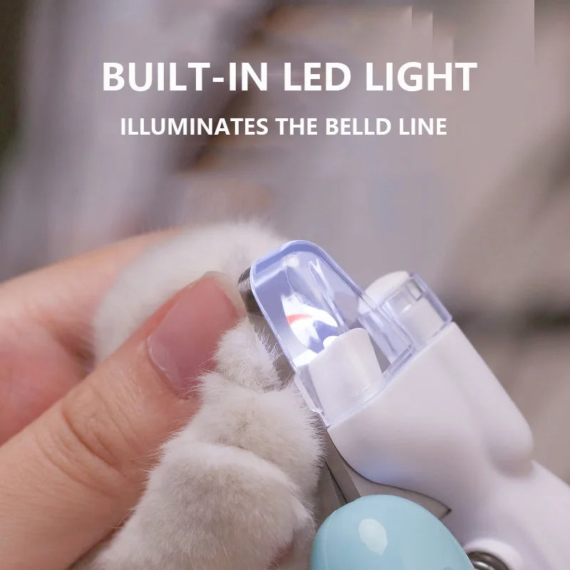 Pet Nail Clippers with LED Light for Dogs, Cats, and Small Animals. Perfect for nail grooming.