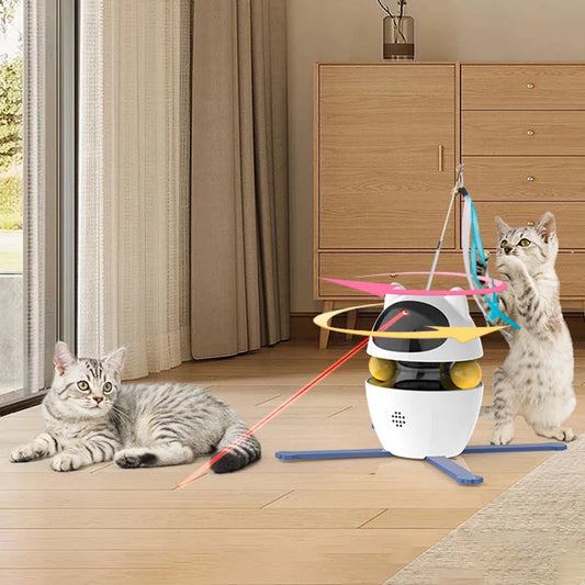 4-in-1 Interactive Cat Toy with Laser & LED