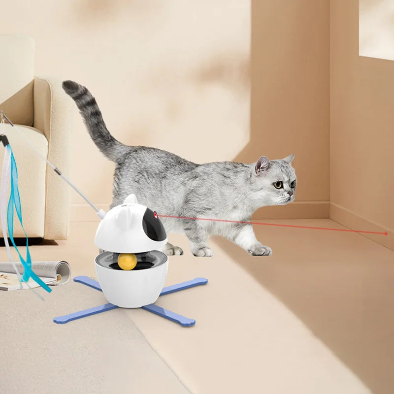 4-in-1 Interactive Cat Toy with Laser & LED