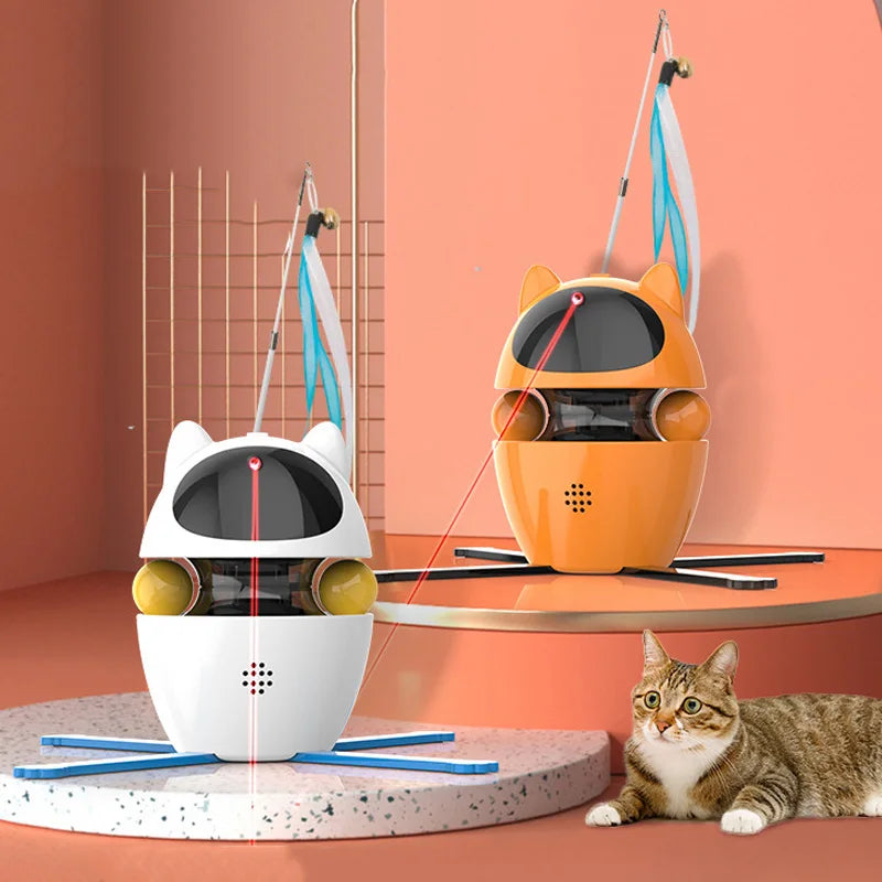 4-in-1 Interactive Cat Toy with Laser & LED