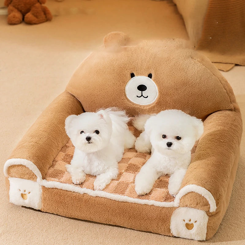 Cozy Winter Pet Bed - Plush Thicken Bed for Small Dogs and Cats