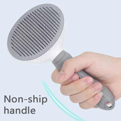 Non-Slip Hair Remover Brush for Dogs and Cats. Stainless steel comb for easy pet hair removal and grooming.