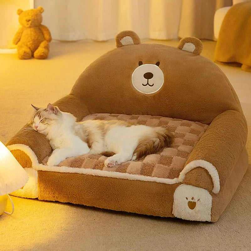 Cozy Winter Pet Bed - Plush Thicken Bed for Small Dogs and Cats