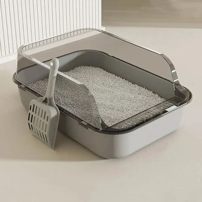 Semi-Enclosed Cat Litter Box for Cats, Rabbits, and Small Animals. Ideal for kittens and easy to clean.