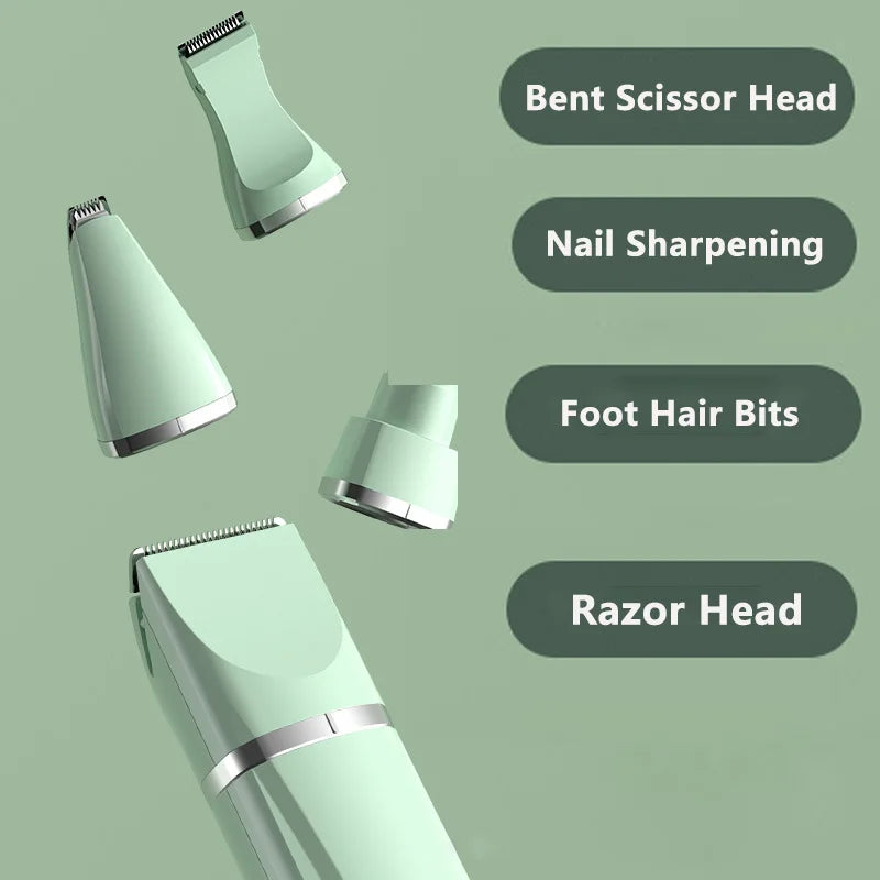 4-in-1 Electric Dog Clippers: Professional hair trimmer, cat nail grinder, and shaver for pet grooming.