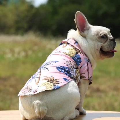 Hawaiian Style Dog Shirt - Summer Clothes for Small to Medium Dogs